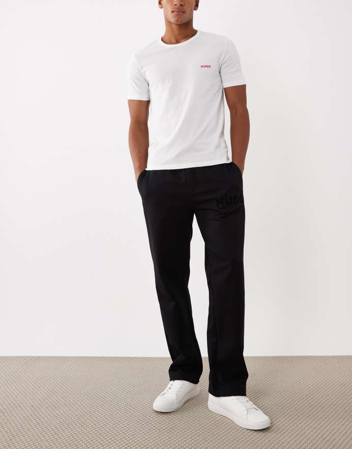 Hugo Red Joggers negros con logo a tono Dumrulo de
