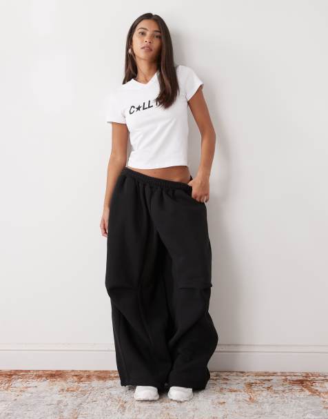 Joggers negros de corte holgado extragrande de COLLUSION - view 1