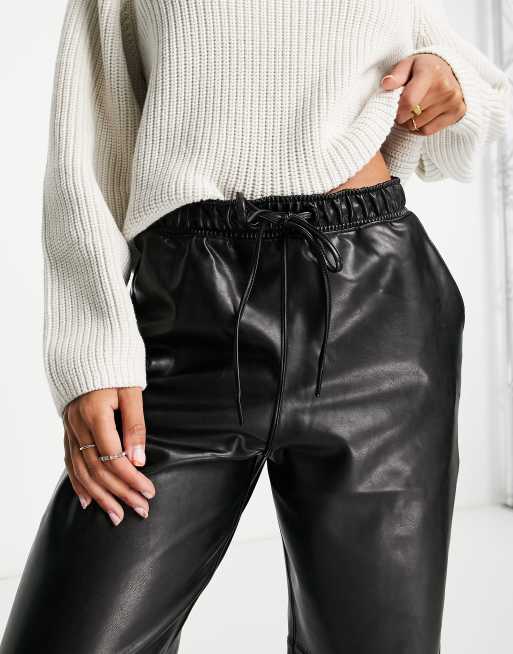 Joggers negros de cuero sintético de Abercrombie & Fitch , 3 de 4