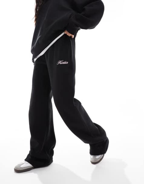 Joggers negros de pernera ancha de Kaiia (parte de un conjunto) - view 1