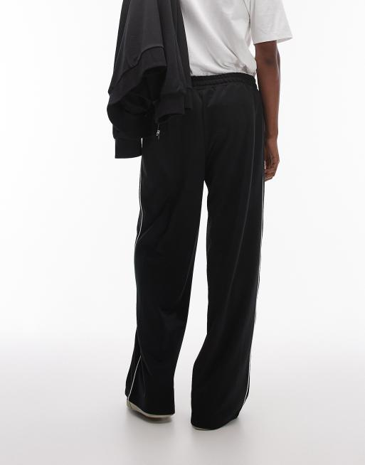 Joggers negros de pernera holgada con ribetes dobles en los laterales de Topman (parte de un conjunto), 2 de 5