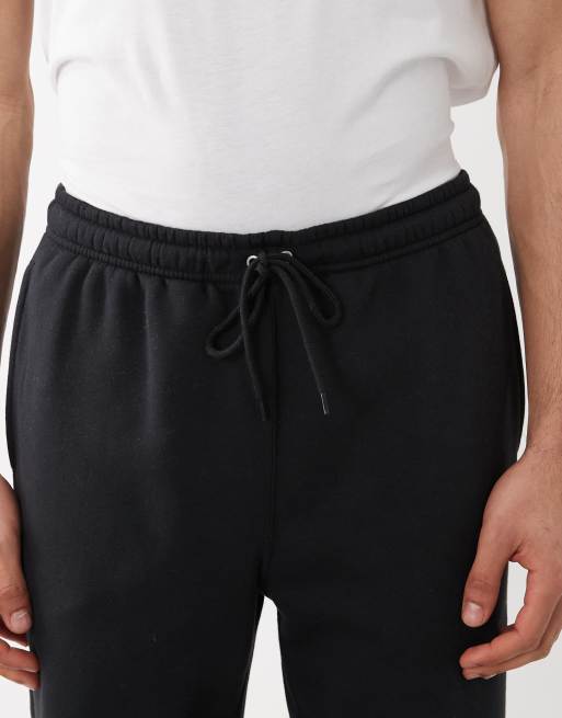 Joggers negros de pernera recta con logo de Nike Club Fleece, 5 de 5