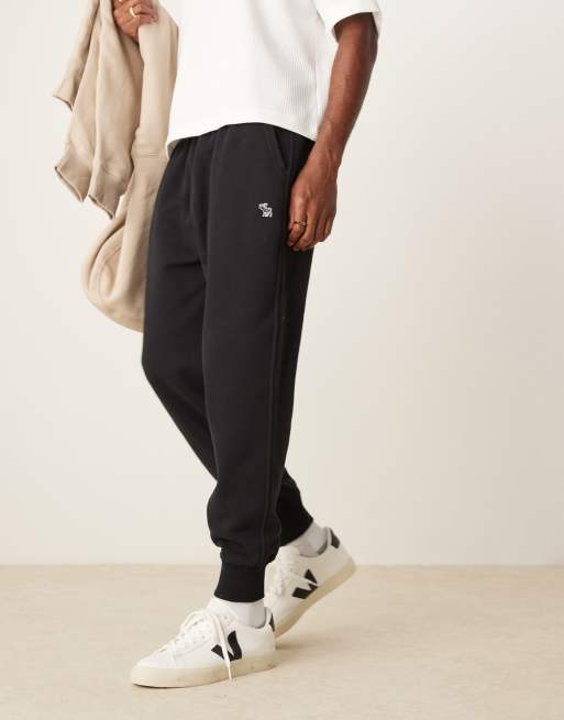 Joggers negros holgados con logo Elevated de Abercrombie & Fitch, 2 de 5