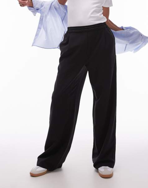 Joggers negros lisos con pespuntes en contraste de Topshop - view 1