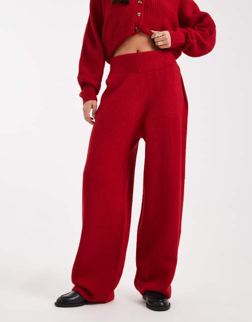 Joggers rojos de punto de COLLUSION (parte de un conjunto), 4 de 5
