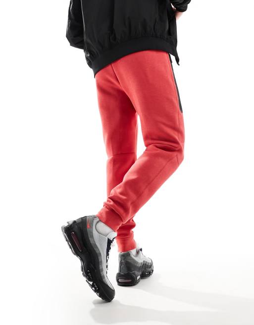 Nike Tech Fleece Joggers Nike Pantalon Rojo Joggers Rojos Tech