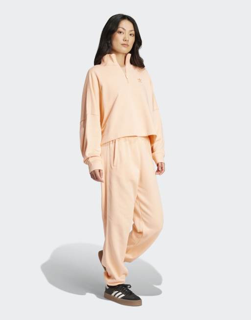 Joggers rosa luminoso básicos de felpa de rizo Essentials de adidas Originals