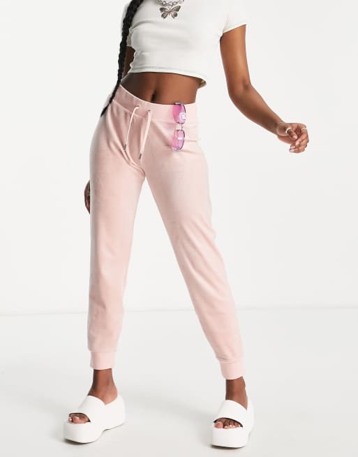 Joggers rosa pastel de velour de Juicy Couture