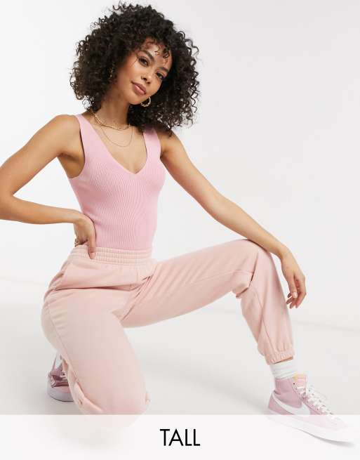 Joggers rosas con bajos ajustados de New Look Tall (parte de un conjunto)