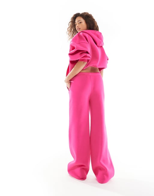 Joggers rosas de pernera ancha de ASOS DESIGN (parte de un conjunto), 4 de 5