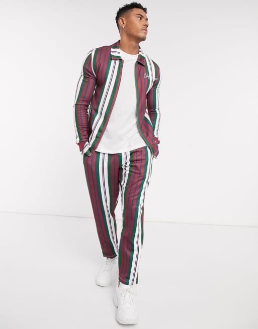 ASOS DESIGN co-ord in multi stripe with embroidery, 3 de 3