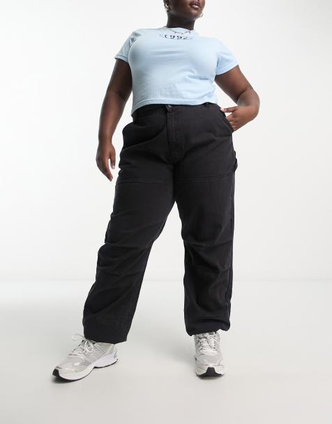Joggers vaqueros negro lavado de talle bajo exclusivos de I Saw It First Plus - view 1