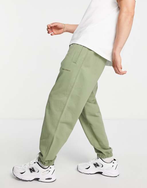 Joggers verde caqui con logo acabado lavado de Balance | WillardmarineShops New Balance 576 Folk