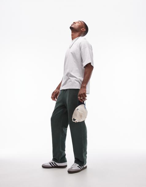 Joggers verde lavado de pernera recta de Topman - view 1