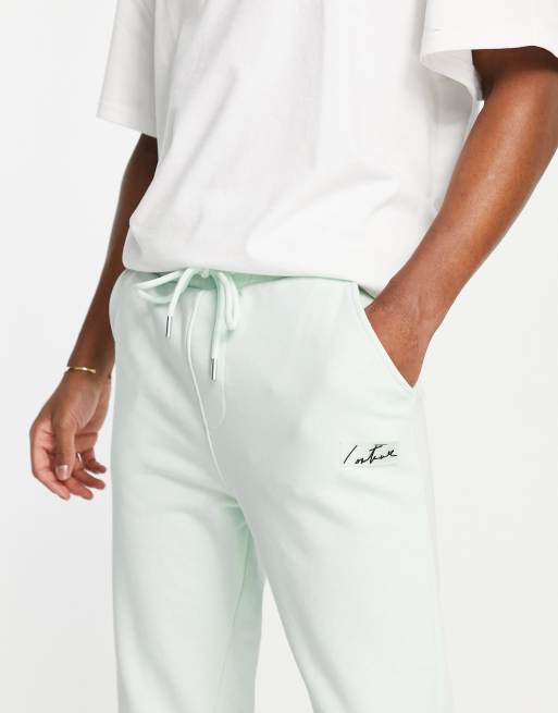 Joggers verde menta básicos de corte holgado de The Couture Club, 3 de 4