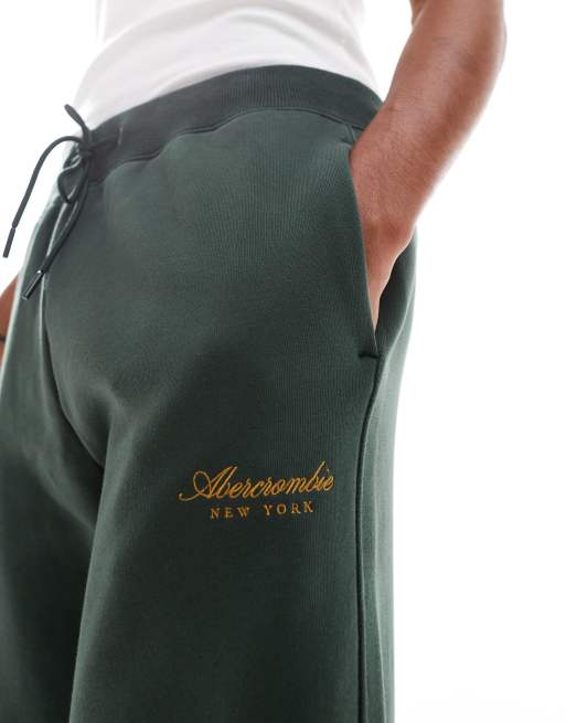 Joggers verde oscuro con logo de texto de Abercrombie & Fitch (parte de un conjunto) , 3 de 5