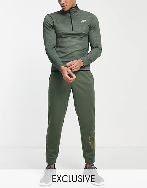Hombre Joggers de ropa deportiva | Joggers verdes con logo Tenacity exclusivos en ASOS de New Balance - XI82087