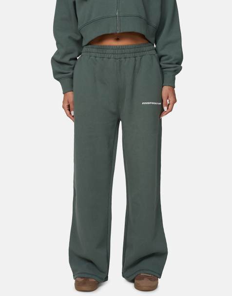 Joggers verdes de pernera ancha con lavado vintage de Good For Nothing - view 1