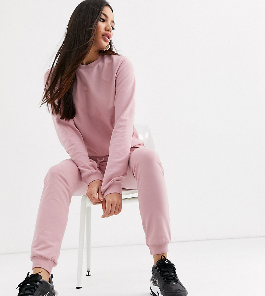 Joggingsæt - Ultimativ sweatshirt / joggingbukser med bindebånd fra ASOS DESIGN Tall-Pink