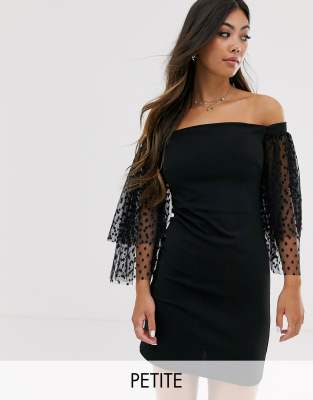 black bandeau mini dress