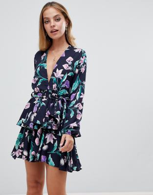 plunge tea dress