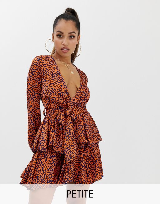 Plunge front skater store dress