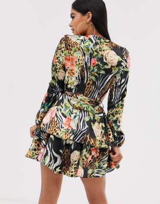 tropical skater dress