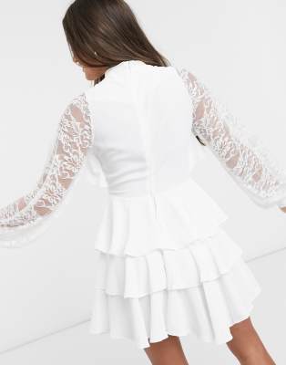 ruffle tiered skater dress