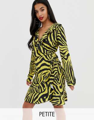 yellow zebra print dress