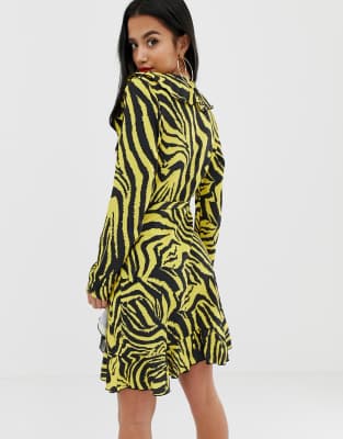 yellow zebra dress
