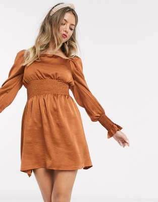 asos copper dress