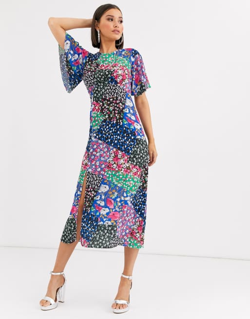 Scarf print dress on sale asos