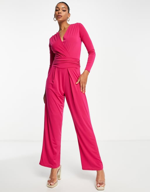 Bright pink hot sale jumpsuit