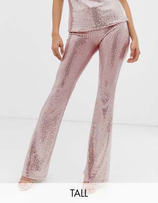 roze flared pants