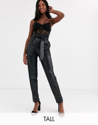 tall pu trousers