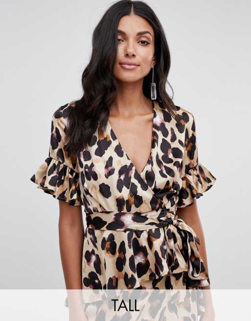 John zack wrap clearance midi skirt animal print