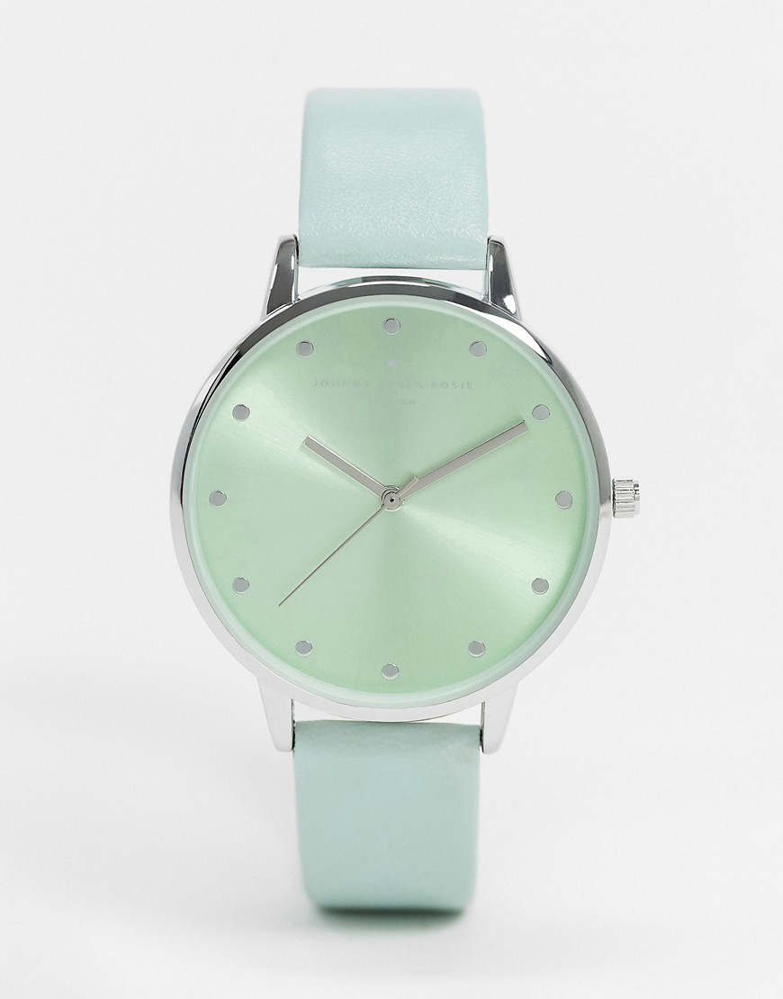 Johnny Loves Rosie watch with mint dial-Green