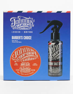 Johnnys Chop Shop Barber’s Choice Hair Clay & Texture Salt Spray Set-No colour