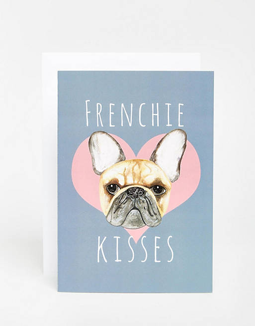 Jolly Awesome Frenchie Kisses Card