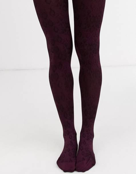 Jonathan Aston – Burgunderrote Strumpfhose mit Schlangenmuster