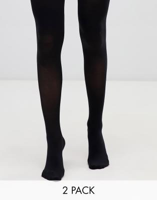 Bonjour Collant comodi da donna (confezione da 5) - Collant neri opachi 40 denari con design elasticizzato per ogni occasione, Nero , S