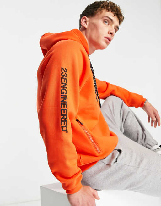 Orange on sale jordan sweatshirt