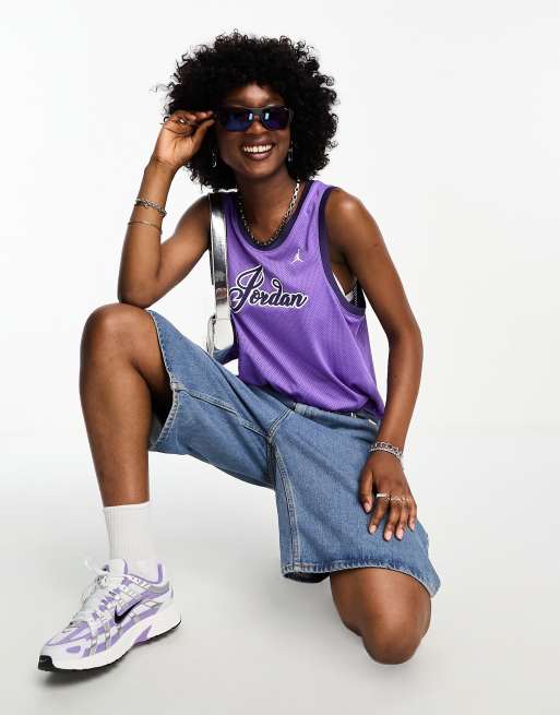 Jordan 23 jersey tank top in action grape purple