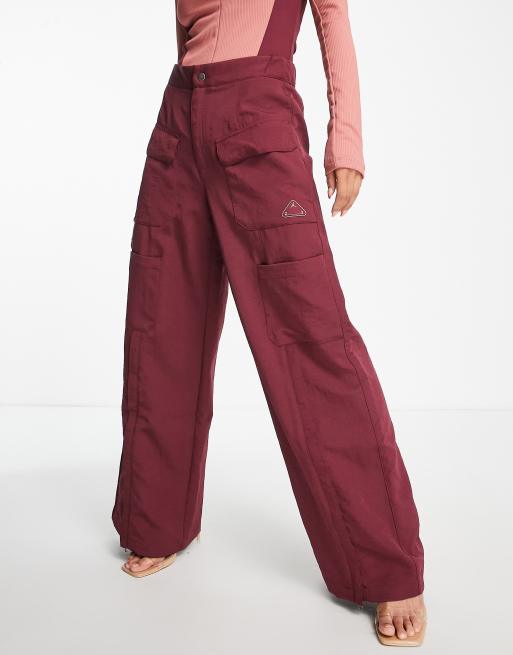 Red store utility trousers