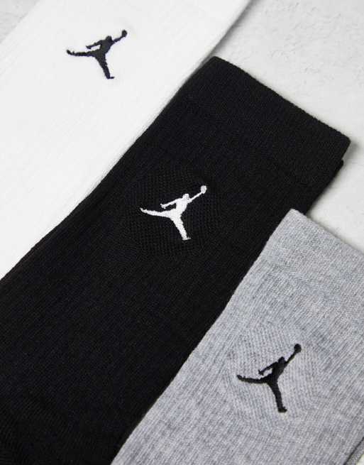 Jordan 3 pack everyday cushion socks in grey multi ASOS