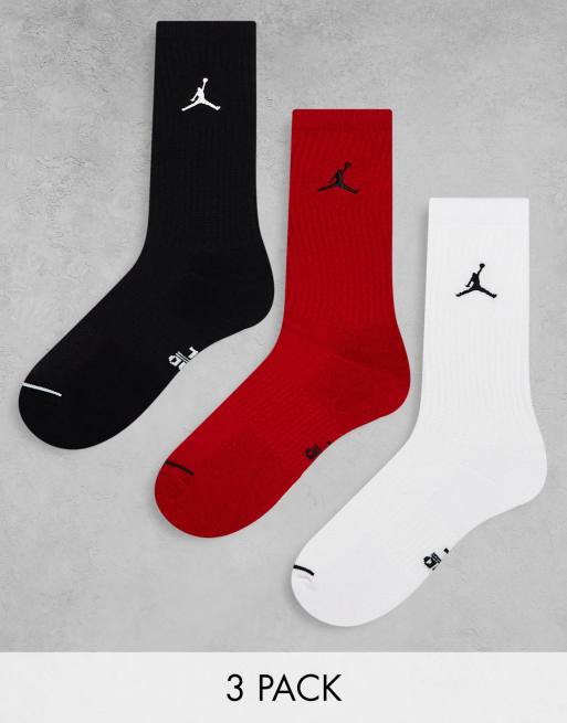 Jordan 3 pack flight crew socks in multi