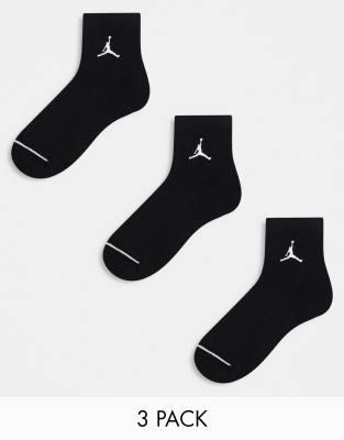 Jordan 3 pack socks in black