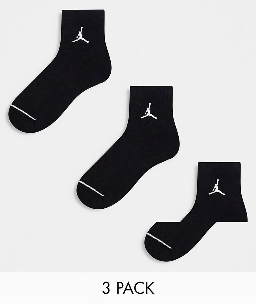 Jordan 3 pack socks in black