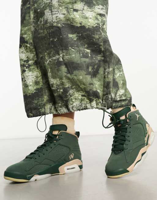 Khaki hot sale green jordans