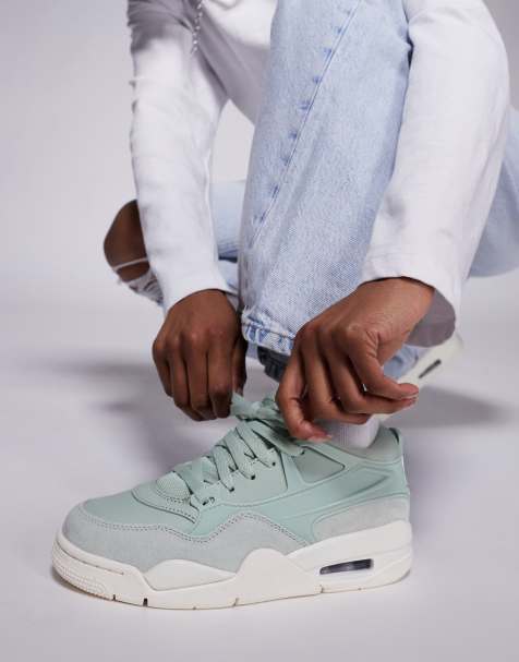Jordan - 4 Retro - Sneakers in groen en crème - view 1